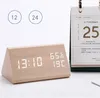 Zegary stołowe Watch Voice Home Electronic LED Deco Digital Clock Despertador Alarm drewniany drewno komputerowe