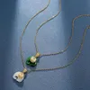 Hanger Kettingen MEYRROYU Roestvrij Staal 2 Kleur Jade Olifant Ketting Voor Vrouwen Ketting 2022 Trend Zegen Etnische Gift Mode 211A