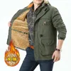 Chaquetas para hombres 2024 Chaqueta con capucha de lana Otoño Invierno Militar Hombres Casual Abrigos térmicos gruesos Ejército Piloto Air Mens Cargo Outwear