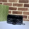 Kvinnors väskesdesigner Marmont Super Mini Quiltning Vit axelkedja Crossbody Bag Läder svart 476433 Purse 7a Toppkvalitet Lyx