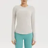 al Yoga Shirt Jas Damesblouse Yogakleding Top met lange mouwen Losse fitness TP0647 mode