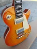 Standard electric guitar, orange tiger pattern, silver accessories, made of imported wood, fast shipping