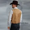 Men's Suede Slim Fit Single Breasted Casual Western Denim Vest 5 Buttons Fashion Classic Clothing Fast Delivery
