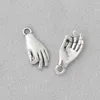 Charms Rainxtar Fashion Antique Silver Color Buddha Hand 7 17mm 100st AAC1018