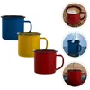 Ensembles de vaisselle 3 pièces tasse en émail tasse à eau café en céramique tasses de Style Simple stockage de jus tasses multifonctionnelles voyage