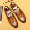 Robe chaussures luxe marié mariage hommes style italien Oxford véritable cuir décontracté hommes été gland mocassins