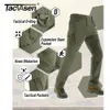 TACVASEN Winter IX9 Tactical Fleece Pants Mens Fleece Lined Work Pants Safari Fish Hiking Waterproof Windproof Outdoor Trousers 231227