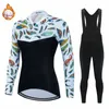 Femmes hiver thermique polaire hiver cyclisme vêtements à manches longues Jersey costume Triathlon équitation en plein air vélo vêtements ensemble 231227