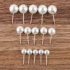 Stud Earrings 200 Pcs/lot 6 Mm 8 Imitation Pearls Women's Jewelry For Women