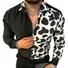 Camisas de vestir para hombres Blusa Camisa para hombre Impreso Regular Camisetas de primavera Cuello de banda Botón barroco Casual Diario Fitness Vacaciones