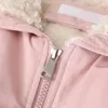 Leder Lucyever Herbst Winter Dicke Warme Plüsch Jacke Frauen 2022 Neue Lamm Wolle Turndown Kragen Fleece Mantel Rosa Süße Lose parka Frau