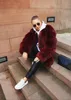 Large size ladies winter fur jacket long sleeve real coat leather 231226