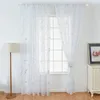 Curtain White Marble Printing Soft Tulle Curtains For Living Room Window Long Bedroom Home Decoration
