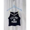 Designer Ce23 Summer New Fashion Embroidered Letter Temperament Sexy Slimming Versatile Strap Tank Top