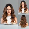 New wigs fashion women's chemical fiber hair natural breathable soft Ombre Brown wholesale free ship