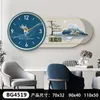 Horloges murales Calendrier perpétuel nordique Horloge électronique Salon Salle à manger Peinture décorative avec suspension