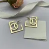 Charm-Ohrstecker, Designer-Ohrringe für Damen, Party, Hochzeit, Jahrestag, Geschenk, Designer-Buchstaben-Creolen, hochglanzpolierter Modeschmuck