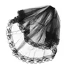 Bridal Veils Rose Halloween Barrettes Comb Lace Two Layers Headdress Belt Face Cover Headband Veil Miss Short White Wedding Black For