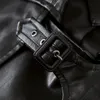 Lautaro Long Black Leather Trench Coat Мужчина с длинной грудью с двойной грудью плюс плюс размеры кожаная одежда Mens 6xl 7xl 231227