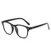 Sunglasses Classic Black Women High-definition Reading Glasses Ultralight PC Frames Eyeglasses Man Presbyopic Glasse 1- 4.0