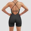 LANTECH – combinaison de Yoga pour femmes, vêtements de sport, de levage, de Fitness, d'exercice athlétique sans couture, avec rembourrage, short actif