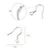 Sterling 925 Silverörhänge Fynd Fishwire Hooks Ear Wire Hook Freth Hooks Jewely Diy 15mm Fish Hook Mark 925286f