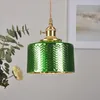 Pendant Lamps Modern E27 Pure Copper Lamp Holder Chandelier Simple Green Glass Kitchen Living Room Bedroom Bar Indoor