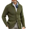 Cappotto da uomo in lana con scollo verticale, maglione spesso con ago spesso 231227