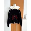 Designer Mm23 Autumn/Winter New Fashion Heavy Industry Bow Decoration Temperament Sweet Style Slimming Knitted Sweater