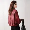 Qualität Leder Weibliche Kurze Lose Imitation Schafe Haut Mantel Jacke Einfarbig Herbst Koreanische Version von Licht Reife Luft 231226