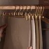 Cabides de guarda-roupa, rack de espaço para secagem de roupas, economizador de ouro, 5 peças, organizador de metal, armazenamento anti-fosco, cabide para calças