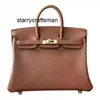 Skórzana torebka 10A Family Bag Fash Modna oryginalna fabryka Togo Togo Calfskin Wzór 25 30 35 Słoni szara torba żeńska