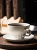 Muggar keramiskt kaffe och fat set handgjorda stoare mugg japanska retro utsökt eftermiddag te cup frukost havregryn