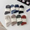 Men's Socks Knitting Cotton Long Breathable Comfortable Business Men Male Sock Autumn Winter Solid Color Black White Gray