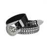 Belts Black/White Belt Gothic Rock Fans Waist For Music Festivals