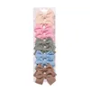 Hair Accessories 10pcs Children Candy Color Hairpins Cute Bowknot Clips For Girl Babies Cotton Fabric Dovetail Knot Fashion Headwear