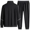 Men Sportswear Sets Spring herfstkraagpak Mens Sports Tracksuit Splicing Men's 2 -delige set Set JacketWeatPants 231226