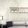 53cm European Style Non woven Fabric Room Decor Background Wall Wallpaper Simple Modern 3D Curve Stripe Stickers Home Decoration 231226