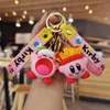 Belle hamburger Kirby Frenries Frites Kirby Keychain Pendant Sacs 3d Course Course Accessoires suspendus Cadeaux