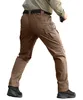 Calças masculinas 2024 carga homens multi bolso ao ar livre tático sweatpants militar exército impermeável secagem rápida elástica calças de caminhada