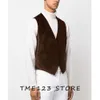 Men's Corduroy Casual Business Collar Single Breasted Vest Formal Man Ambo Suit Jackets Steampunk Wang Gothic Chaleco Male Vests