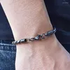 Link Armbänder Hohe Qualität Edelstahl Antik Schwarz 5 MM Frauen Männer Kette Männlich Twisted Mode Coolen Schmuck