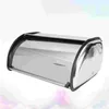 Plates Stainless Steel Bread Box Roll Storage Bin Kitchen Holder Container Heat Insulated ( Silver )