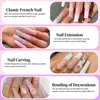 Nicole Diary Nail Powder Powder Liquid Crystal Glass Set Nail Art Manicure Kit Nail Glitter 3D Nail Tips Corving Extension Tool 231227