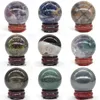 40MM Gemstones Sphere Healing Crystals Home Decoration Reiki Wicca Natural Stones Ball Mineral Polished Gem Massage Globe Gift 231227