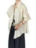 Blouses pour femmes Printemps 2023 Girlish Rayon Col rabattu Manteaux Dames Manches longues Design Sense Split Back Office Lady Chemises Cardigan