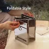 Mini Outdoor Vede Pover Portable Camping Picnic BBQ Travel Folding rostfritt stål trä kol matlagningsgrill 231226