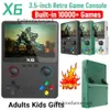 X6 Game Console IPS Scherm 3,5-inch Handheld Game Player 3D Dual Joystick Muziek Foto Video Ebook voor FC SF NES GBA MD PS1 Arcade 11