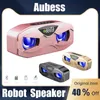 Lautsprecher, cooles Roboter-Design, Bluetooth-Lautsprecher, LED-Rhythmus, Blitz, kabelloser Lautsprecher, FM-Radio, Wecker, TF-Karte, unterstützt Subwoofer, 2500 mAh