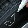 12 teile/satz Weiß Wasserdicht Gummi Permanent Farbe Marker Stift Auto Reifen Lauffläche Umwelt Reifen Malerei 231226